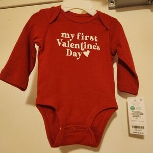 Carters My First Valentines Day Red Onesie